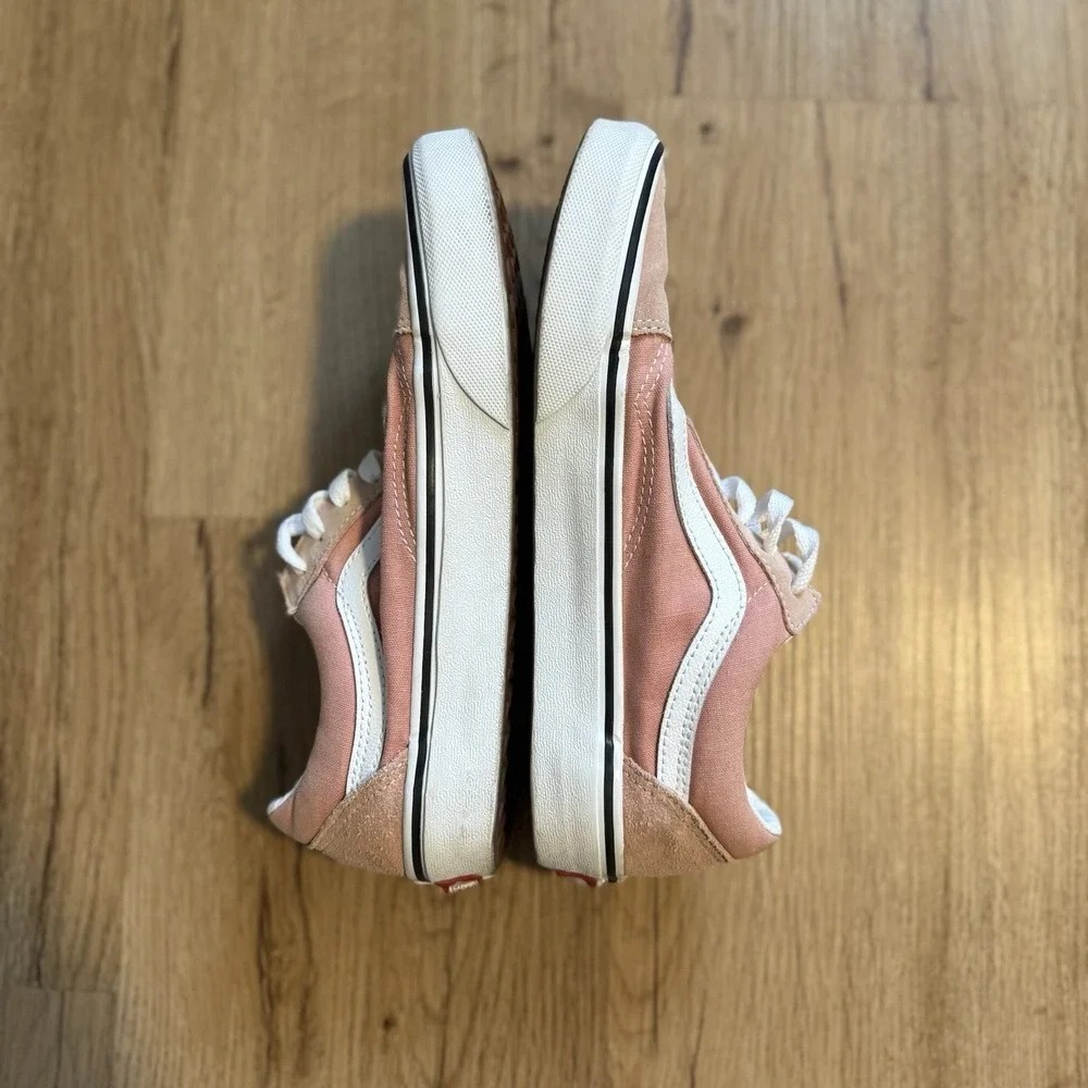 Vans old Skool Sneakers Shoes Unisex Pink Men 5.5 Women 7 Lace Up Low Top Skater